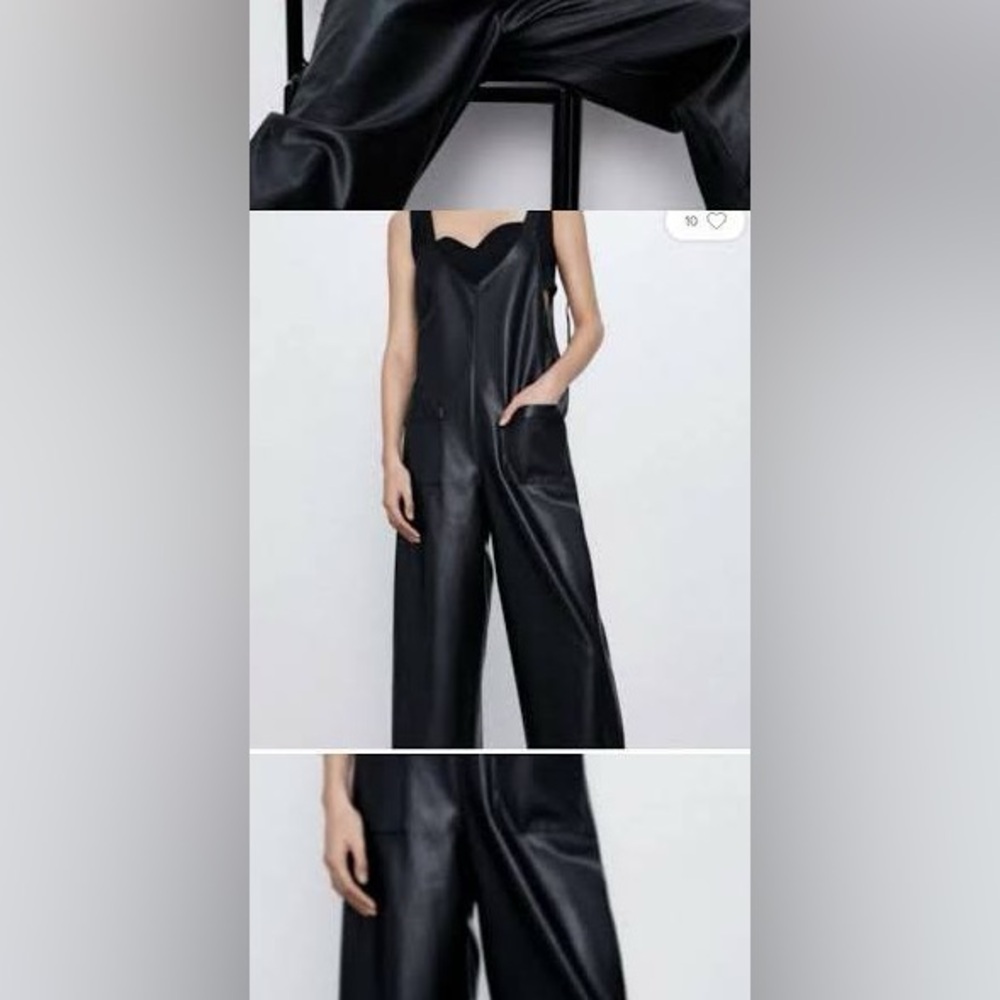 ZARA faux leather jumpsuit (S) NWT - Picture 12 of 12